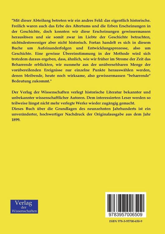 Produktbild: Die Grundlagen des neunzehnten Jahrhunderts