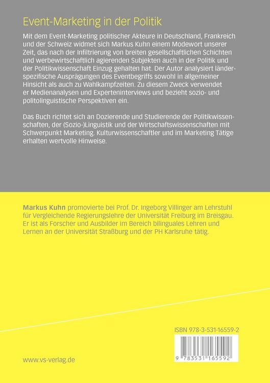 Produktbild: Event-Marketing in der Politik