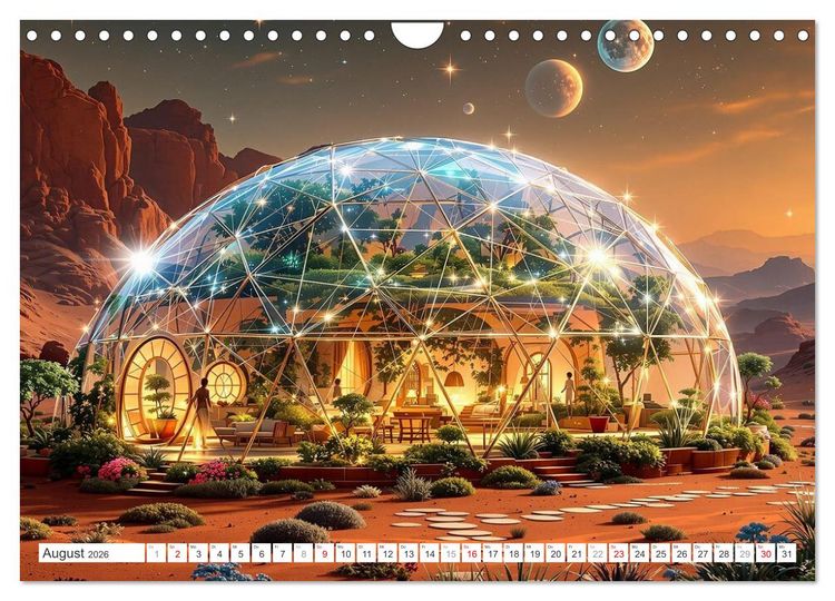 Produktbild: Futuristisches Landleben (Wandkalender 2026 DIN A4 quer), CALVENDO Monatskalender