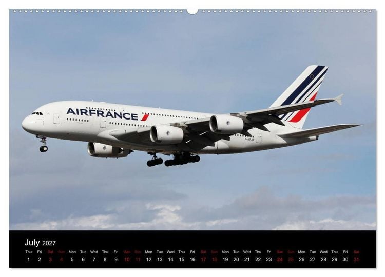 Produktbild: A380 SuperJumbo (High Quality Premium Wall Calendar 2027 DIN A2 landscape),CALVENDO 12 Month Wall Calendar