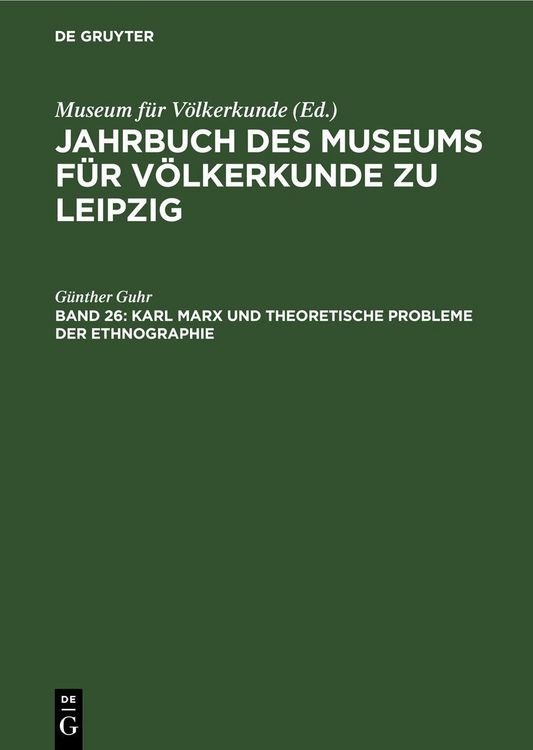 Produktbild: Karl Marx und theoretische Probleme der Ethnographie