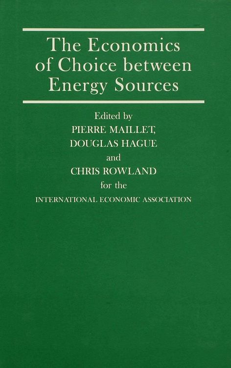 Produktbild: The Economics of Choice between Energy Sources