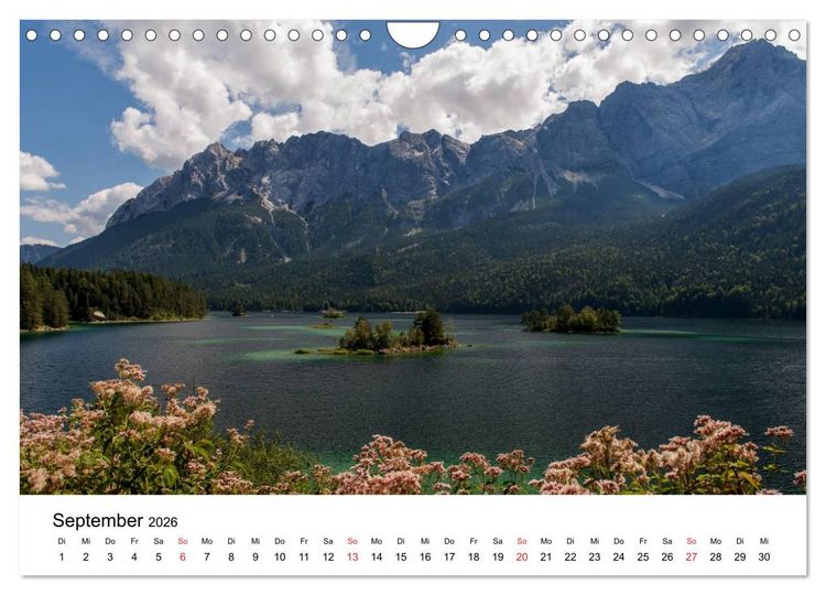 Produktbild: Berge und Seen rund um die Zugspitze (Wandkalender 2026 DIN A4 quer), CALVENDO Monatskalender