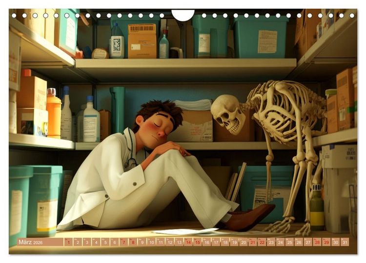 Produktbild: Medizin studieren ist ganz einfach (Wandkalender 2026 DIN A4 quer), CALVENDO Monatskalender