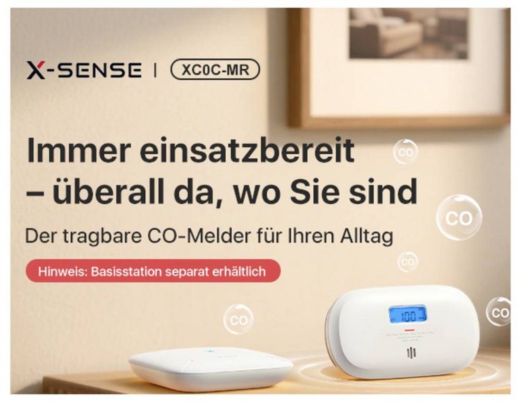 Produktbild: X-Sense XC0C-MR Kohlenmonoxid-Melder detektiert Kohlenmonoxid