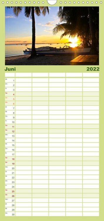 Produktbild: Familienplaner Malapascua Island Philippinen (Wandkalender 2022 , 21 cm x 45 cm, hoch)