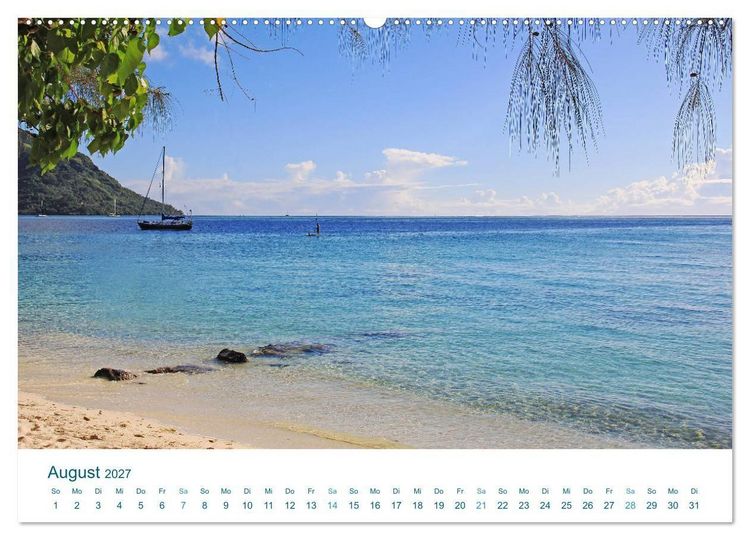 Produktbild: S&uuml;dsee-Insel Huahine - Paradies am Ende der Welt (hochwertiger Premium Wandkalender 2027 DIN A2 quer), Kunstdruck in Hochglanz