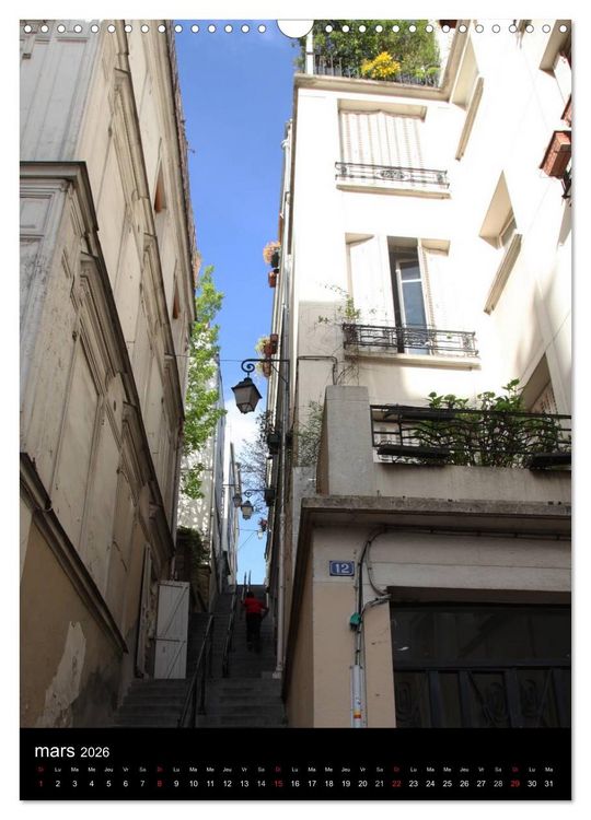 Produktbild: Lumi&egrave;res de Montmartre (Calendrier mural 2026 DIN A3 horizontal), CALVENDO calendrier mensuel