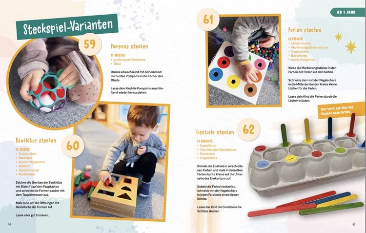 Kreativ für die Allerallerkleinsten. 222 DIY-Ideen für Baby- und Kleinkindbeschäftigung.