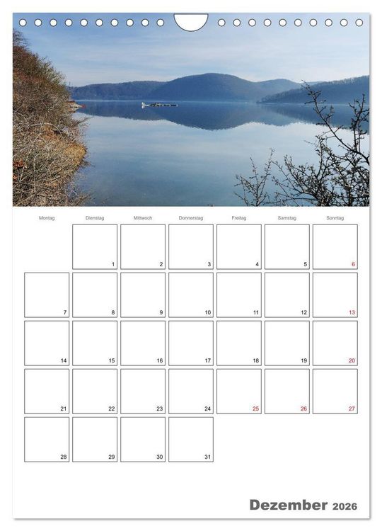 Produktbild: Hessens sch&ouml;nster See - Der Edersee (Wandkalender 2026 DIN A4 hoch), CALVENDO Monatskalender