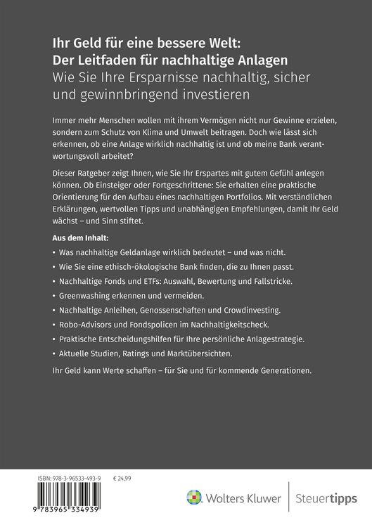 Produktbild: Ihr Geld f&uuml;r eine bessere Welt: Der Leitfaden f&uuml;r nachhaltige Anlagen