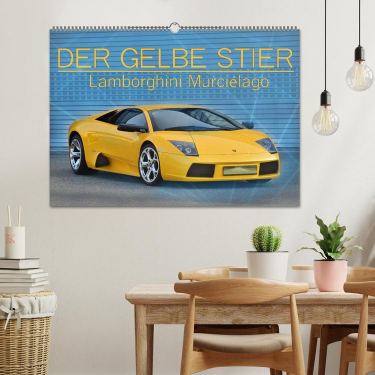 Produktbild: DER GELBE STIER - Lamborghini Murci&eacute;lago (Wandkalender 2025 DIN A2 quer), CALVENDO Monatskalender