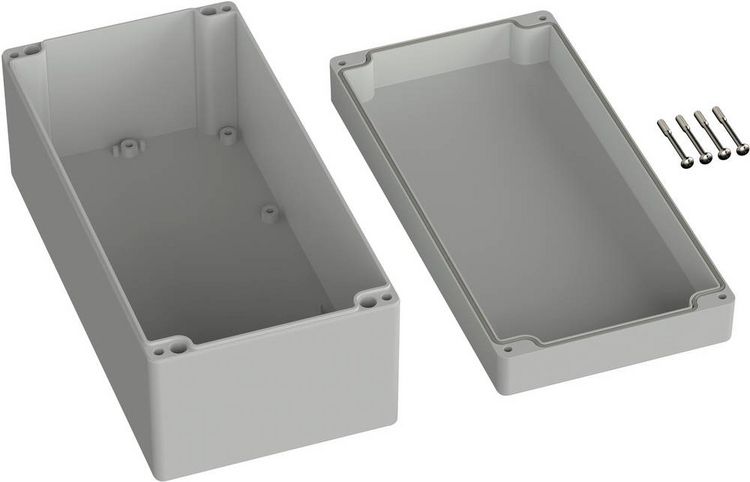 Produktbild: TRU COMPONENTS TC-9065696 Industrie-Geh&auml;use 240.5 x 120 x 100.5 ABS Lichtgrau (RAL 7035) 1 St.