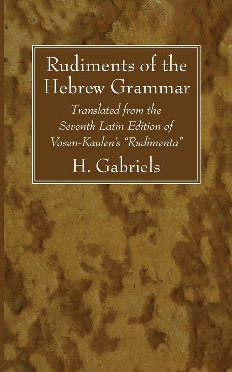 Produktbild: Rudiments of the Hebrew Grammar