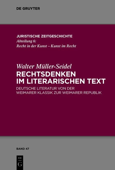 Produktbild: Rechtsdenken im literarischen Text