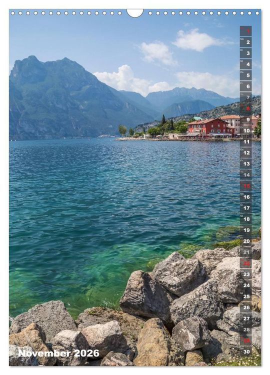 Produktbild: IDYLLISCHER GARDASEE Riva del Garda und Torbole (Wandkalender 2026 DIN A3 hoch), CALVENDO Monatskalender
