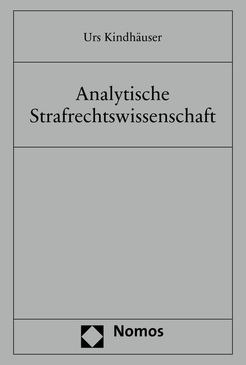 Produktbild: Analytische Strafrechtswissenschaft
