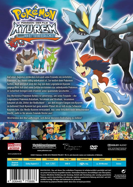 Produktbild: Pok&eacute;mon 15 - Der Film: Kyurem gegen den Ritter der Redlichkeit