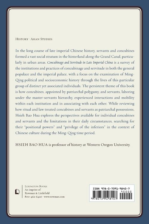 Produktbild: Concubinage and Servitude in Late Imperial China