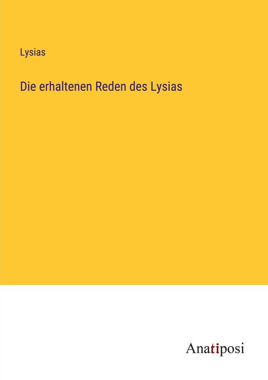 Produktbild: Die erhaltenen Reden des Lysias