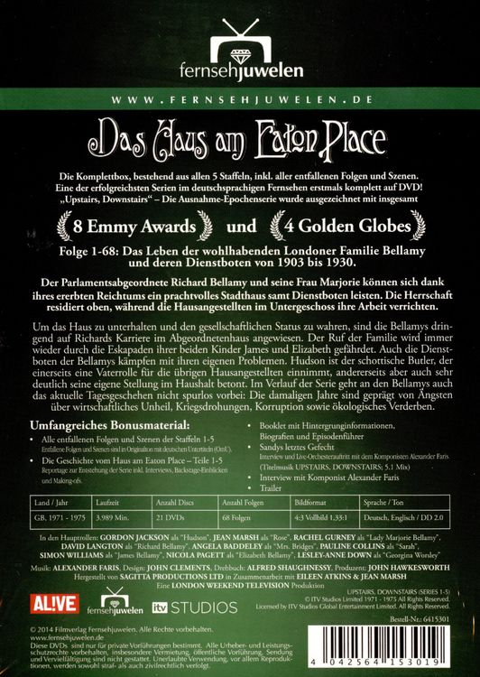 Produktbild: Das Haus am Eaton Place - Extended Version/Komplettbox [21 DVDs]