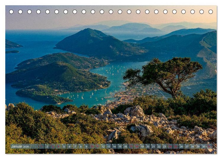Produktbild: Lefkada - die wei&szlig;e Perle im Ionischen Meer (Tischkalender 2026 DIN A5 quer), CALVENDO Monatskalender