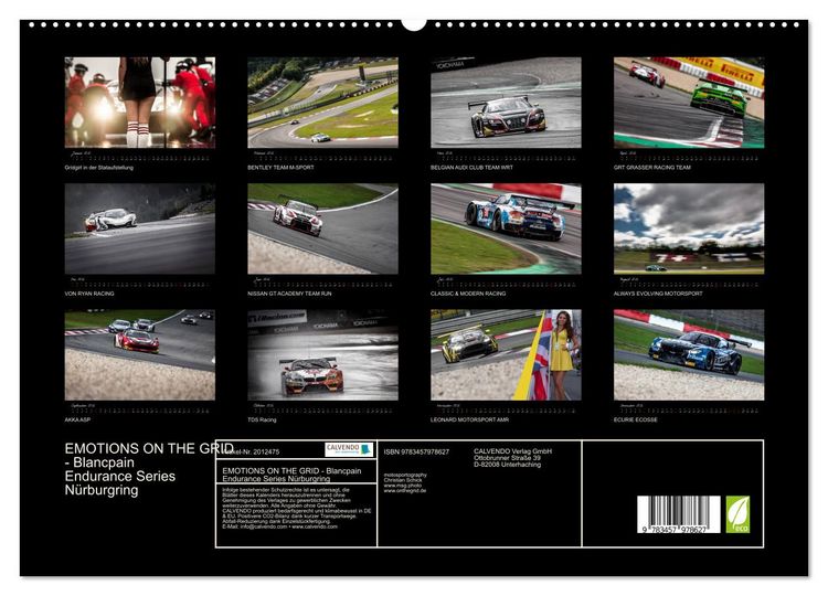 Produktbild: EMOTIONS ON THE GRID - Blancpain Endurance Series N&uuml;rburgring (hochwertiger Premium Wandkalender 2026 DIN A2 quer), Kunstdruck in Hochglanz