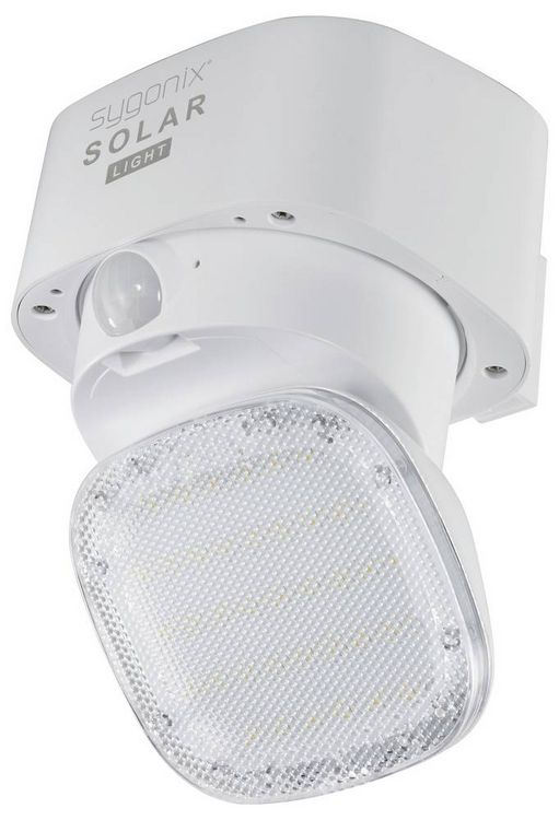 Produktbild: Sygonix SY-4673534 Solar-Au&szlig;enwandleuchte mit Bewegungsmelder LED LED fest eingebaut 20 W Wei&szlig;