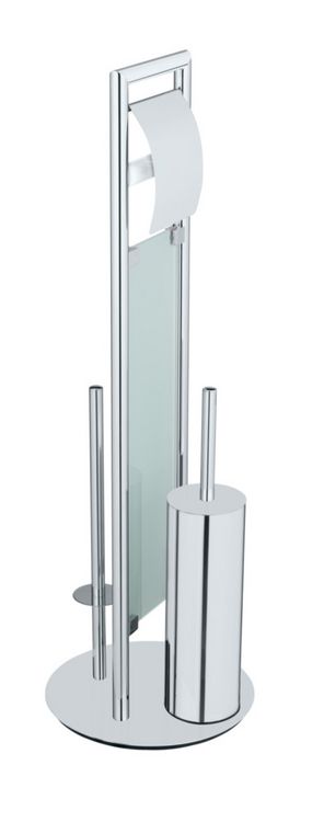 Produktbild: Edelstahl Stand WC Garnitur Mod. Sulmona, WC-B&uuml;rste mit Silikon-B&uuml;rstenkopf