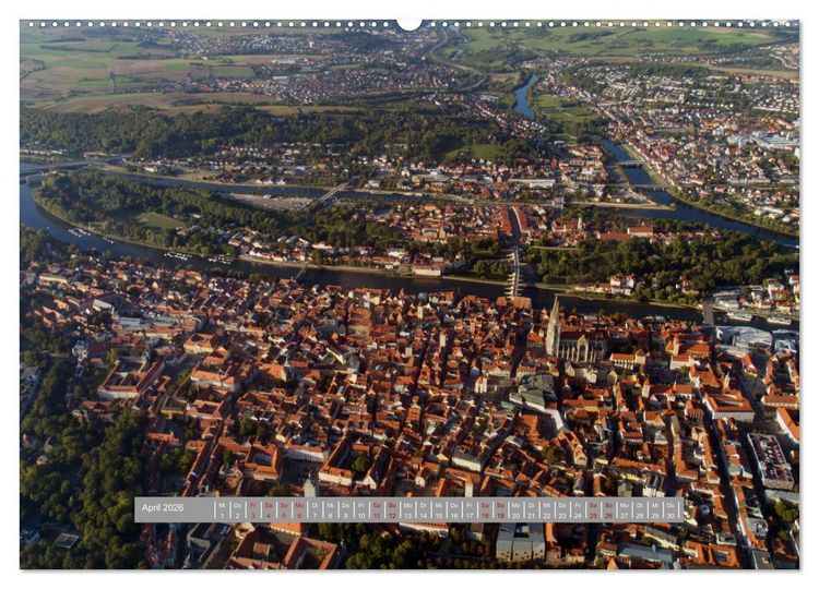 Produktbild: Regensburg Mittelalterliche Stadt mit Flair an der Donau (hochwertiger Premium Wandkalender 2026 DIN A2 quer), Kunstdruck in Hochglanz