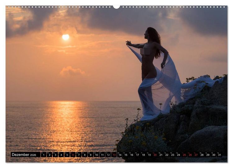Produktbild: C&ocirc;te d'Azur - Landschaftsaktbilder in der Natur (hochwertiger Premium Wandkalender 2026 DIN A2 quer), Kunstdruck in Hochglanz