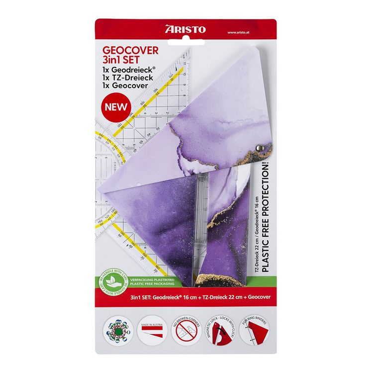 Produktbild: ARISTO Geocover 3 in 1 Geo und TZ Dreieck lavender, 1 x AR1552 und AR1650/2