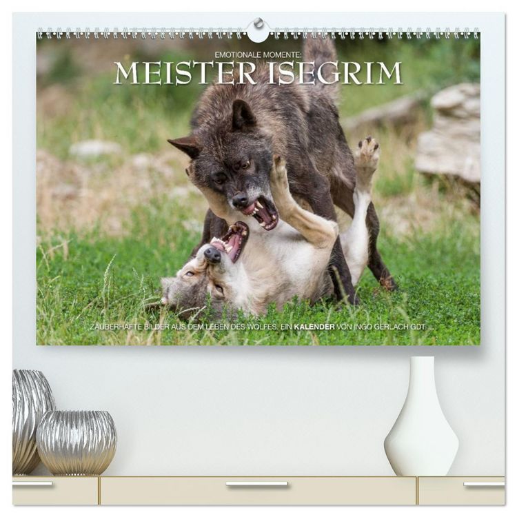Produktbild: Meister Isegrim (hochwertiger Premium Wandkalender 2026 DIN A2 quer), Kunstdruck in Hochglanz