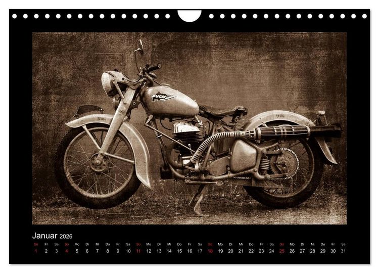 Produktbild: Motorrad Oldtimer (Wandkalender 2026 DIN A4 quer), CALVENDO Monatskalender
