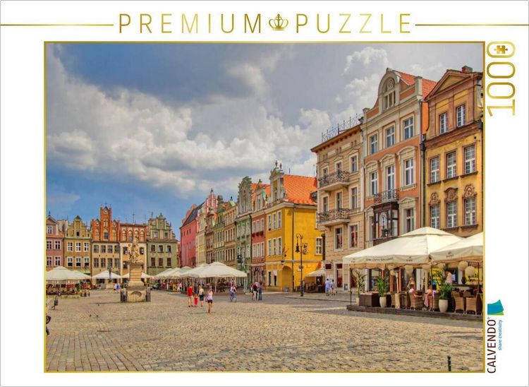 Produktbild: CALVENDO Puzzle Die pastellbunten restaurierten Giebelfassaden | 1000 Teile Lege-Gr&ouml;&szlig;e 64x48cm Foto-Puzzle f&uuml;r gl&uuml;ckliche Stunden