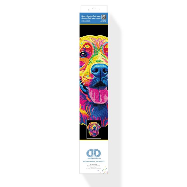 Produktbild: DIAMOND DOTZ - Diamond Painting Neon Golden Retriever