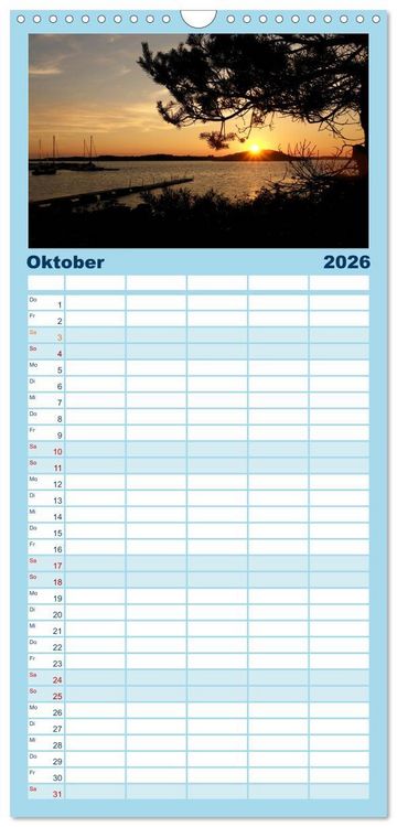 Produktbild: Familienplaner 2026 - Wundervolles Schweden mit 5 Spalten (Wandkalender, 21 x 45 cm) CALVENDO