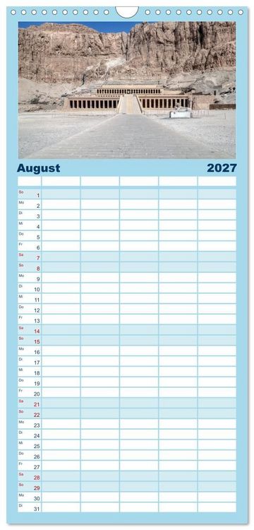 Produktbild: Familienplaner 2027 - &Auml;gypten mit 5 Spalten (Wandkalender, 21 x 45 cm) CALVENDO