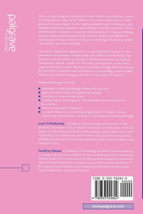Produktbild: Doing Psychology Critically