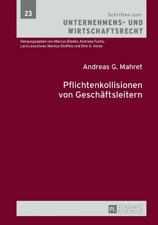 Produktbild: Pflichtenkollisionen von Gesch&auml;ftsleitern