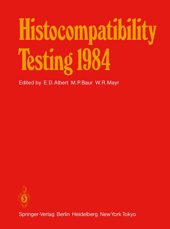 Produktbild: Histocompatibility Testing 1984