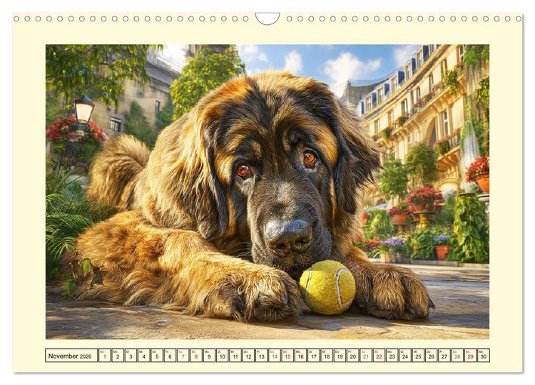 Produktbild: Der Leonberger. Majest&auml;tische L&ouml;wenhunde im Licht der Natur (Wandkalender 2026 DIN A3 quer), CALVENDO Monatskalender