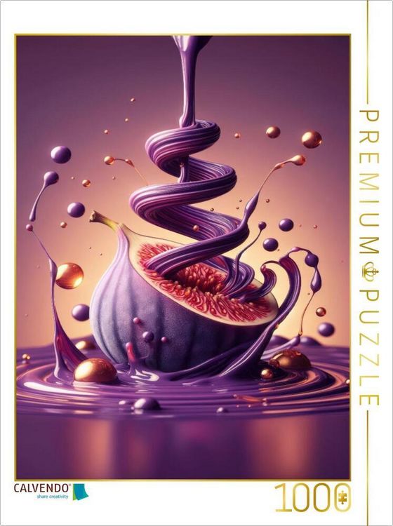 Produktbild: CALVENDO Puzzle Eine cremige Feige l&auml;dt zum essen ein | 1000 Teile Lege-Gr&ouml;&szlig;e 64x48cm Foto-Puzzle f&uuml;r gl&uuml;ckliche Stunden