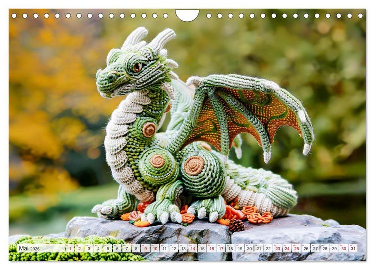 Produktbild: Zauberhafte Wikinger - Nordische Mythologie aus H&auml;kel- und Strickwolle (Wandkalender 2026 DIN A4 quer), CALVENDO Monatskalender