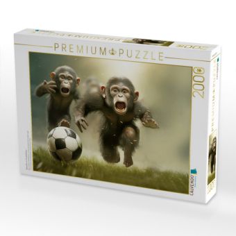 Produktbild: CALVENDO Puzzle Babyaffen im Fussballfieber | 2000 Teile Lege-Gr&ouml;&szlig;e 90x67cm Foto-Puzzle f&uuml;r gl&uuml;ckliche Stunden