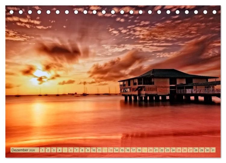 Produktbild: Die kleinen Antillen - Barbados (Tischkalender 2026 DIN A5 quer), CALVENDO Monatskalender