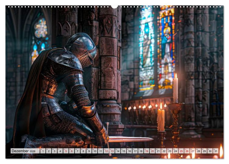 Produktbild: Ritter - Legenden aus Stahl und Ehre (Wandkalender 2026 DIN A2 quer), CALVENDO Monatskalender