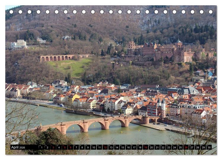Produktbild: Historisches Heidelberg (Tischkalender 2026 DIN A5 quer), CALVENDO Monatskalender