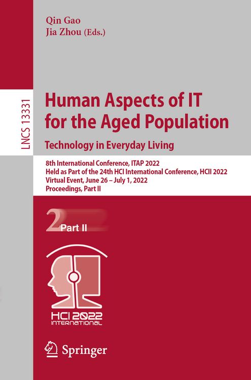 Produktbild: Human Aspects of IT for the Aged Population. Technology in Everyday Living
