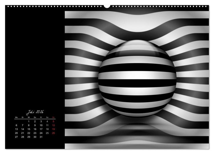 Produktbild: Optische Kunst im Quadrat (Wandkalender 2026 DIN A2 quer), CALVENDO Monatskalender